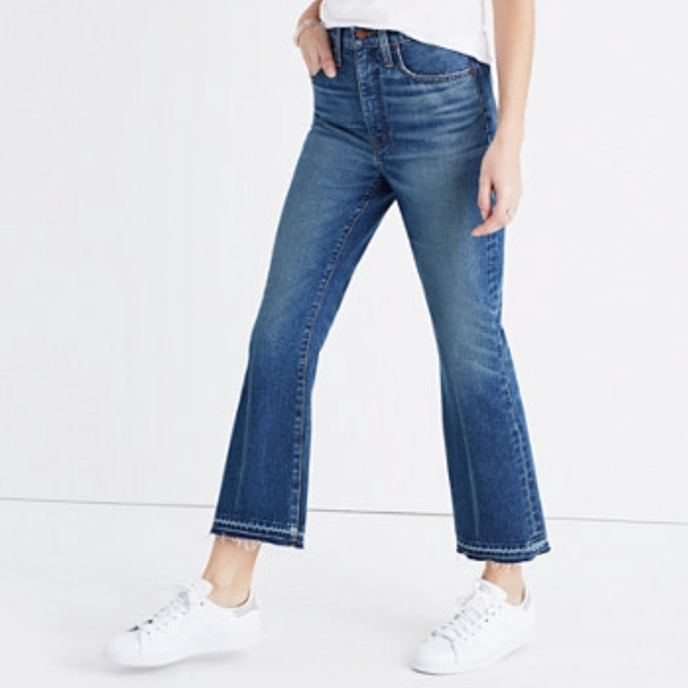 Retro crop bootcut jeans in Callahan